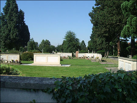 part of sections A & B showing the memorial walls