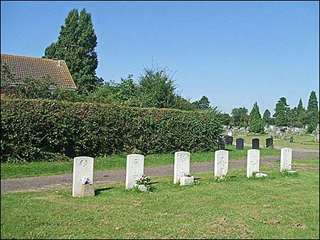 Photograph of some War Graves in G section of the cemetery.