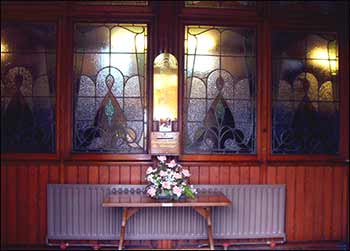 Stained glass in the vestibule