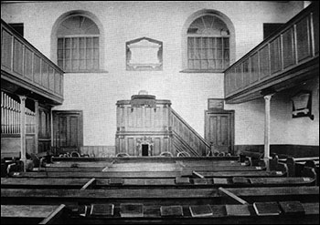 Inside the old Church in the 1800s