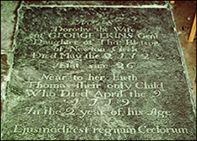 Floor Stone Memorial to Dorothy Ekins