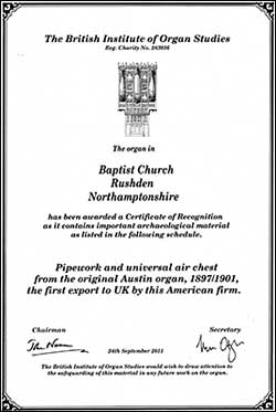 The new certificate