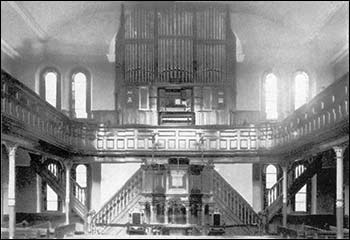 An old photograph showing the interior