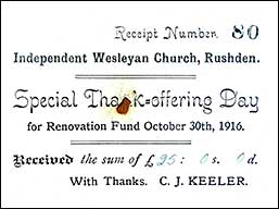 a 1916 fund receipt