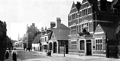 The building right was Stonehurst, third from right - the Railway Inn
