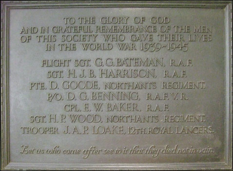 The plaque commemorating the fallen employees of the Co-op