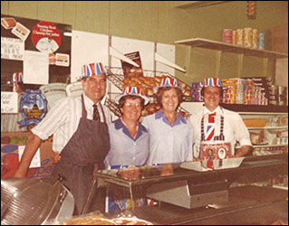 Staff in the shop in 1981 celebrating the wedding of Prince Charles & Princess Diana