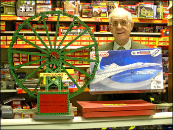 Jim with meccano sets