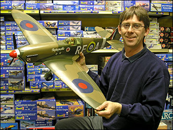 with a Spitfire model