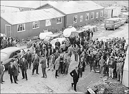 Picture showing workers in Marriott's Yard