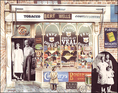 A composite impression of Bert Wells' shop, put together by his daughter Doreen