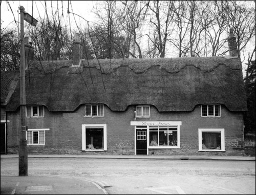 Florence Simpson's dress shop - the last thatched building left in Rushden