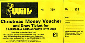 1983 Christmas money voucher