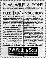 21st Birthday Advertisement rescued from old newspaper article