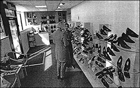 The new shoe shop opened March 1999
