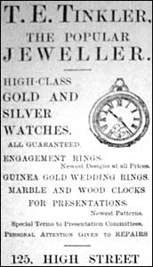 Thomas Tinkler's advert 1906