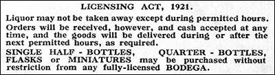 Licensing Act 1921