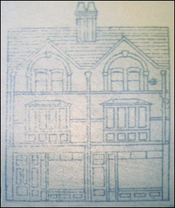a sketch of the new building