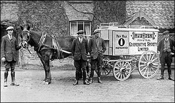 The new milk float when  bottles were first introduced