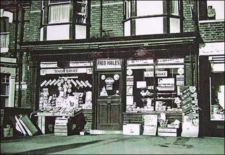 Fred Hales' shop front