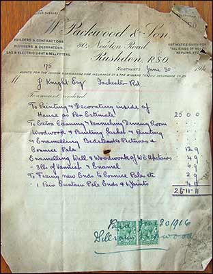 1916 invoice
