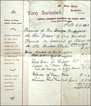 1922 invoice