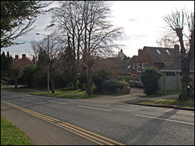 View of 297 Wellingborough Rd where the trench was made