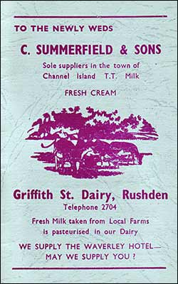 Advert - Summerfield's dairy