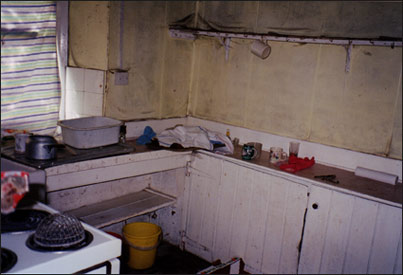 The kitchen was unmodernised