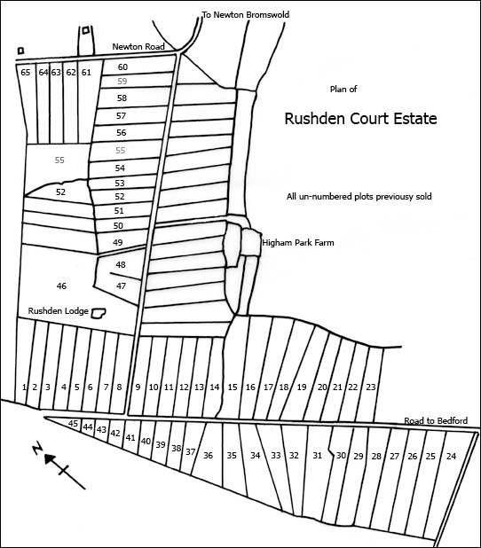 Reconstructed plan of the plots for sale