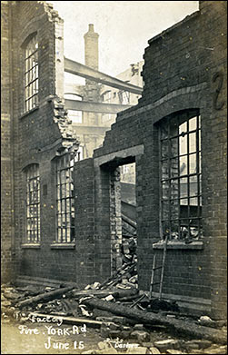 Photograph of the aftermath of the fire