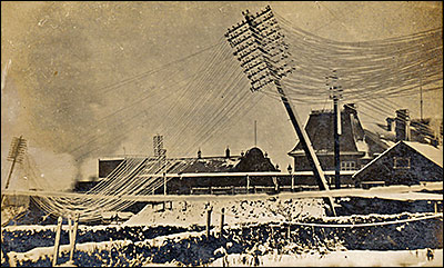 Photograph of the 1916 blizzard taken from Rectory Road.
