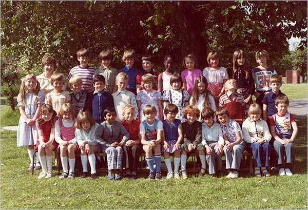 Photograph of Miss Yeomans class 1979.