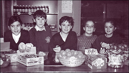 Photograph of Pupils Whitefriars School serving at the tuck shop
