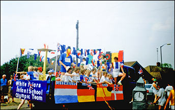 Pictures of the Whitefriars Infant School carnival float 1992