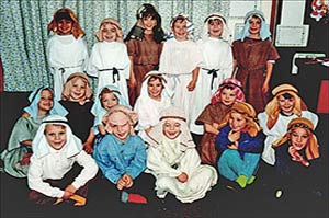 Pictures of the children dressed up for the annual Nativity Concerts