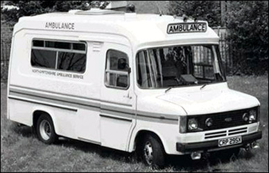 Ambulance with the new Blue Lights 1982