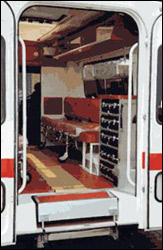 Rear of the ambulance