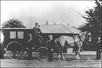 Horse drawn ambulance in the 1890's