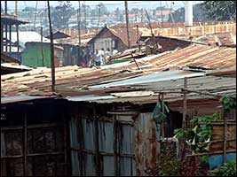African shanty town