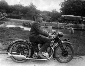 Bill in the 1930's on one of his motorcycles