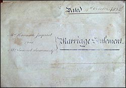 1823 Marriage Settlement