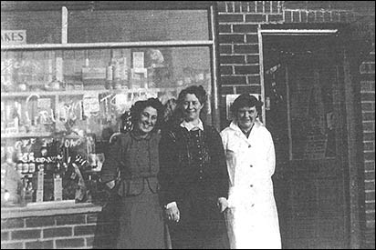 Outside the shop in the 1950s