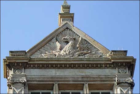 The Phoenix atop the building