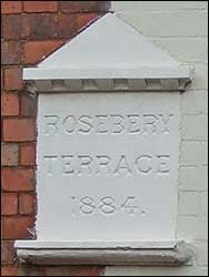 Rosebrry Terrace plaque