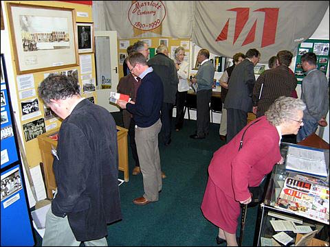 Guests looking at the museum exhibition