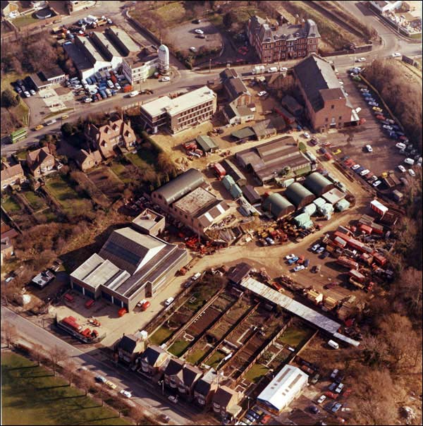 The site in 1974 with the new building