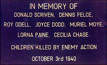 Plaque to the pupils memory