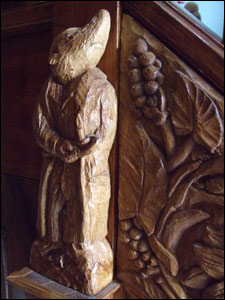 carved badger