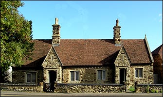 Two of the almshouses